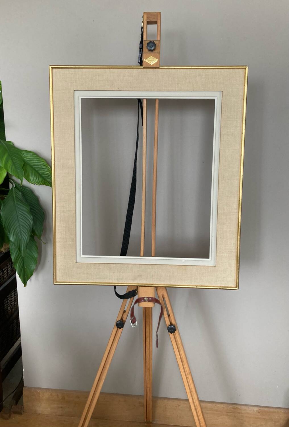 Frame in gilded wood and canvas 1950s/60s