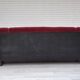 1960s, Danish 3 seater sofa, original condition, cherry-red furniture velour.