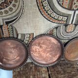 Series of 3 copper trays