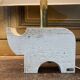 Pair of Italian lamps in travertine by Fratelli Mannelli