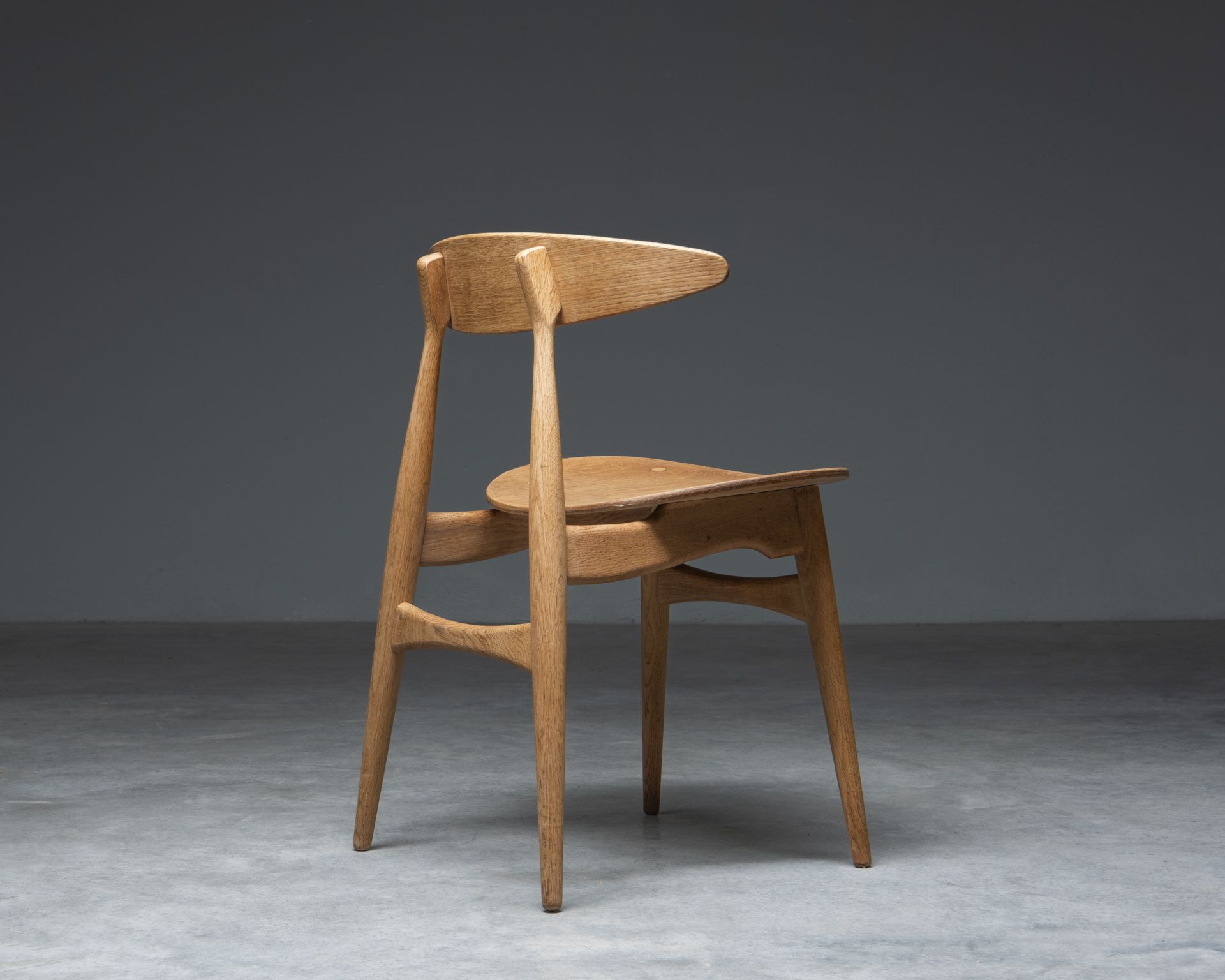Set of 3 Chairs CH33 Hans Wagner, Carl Hansen & Søn, 1950s, Denmark