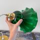 Vintage suspension lamp in marbled green opaline