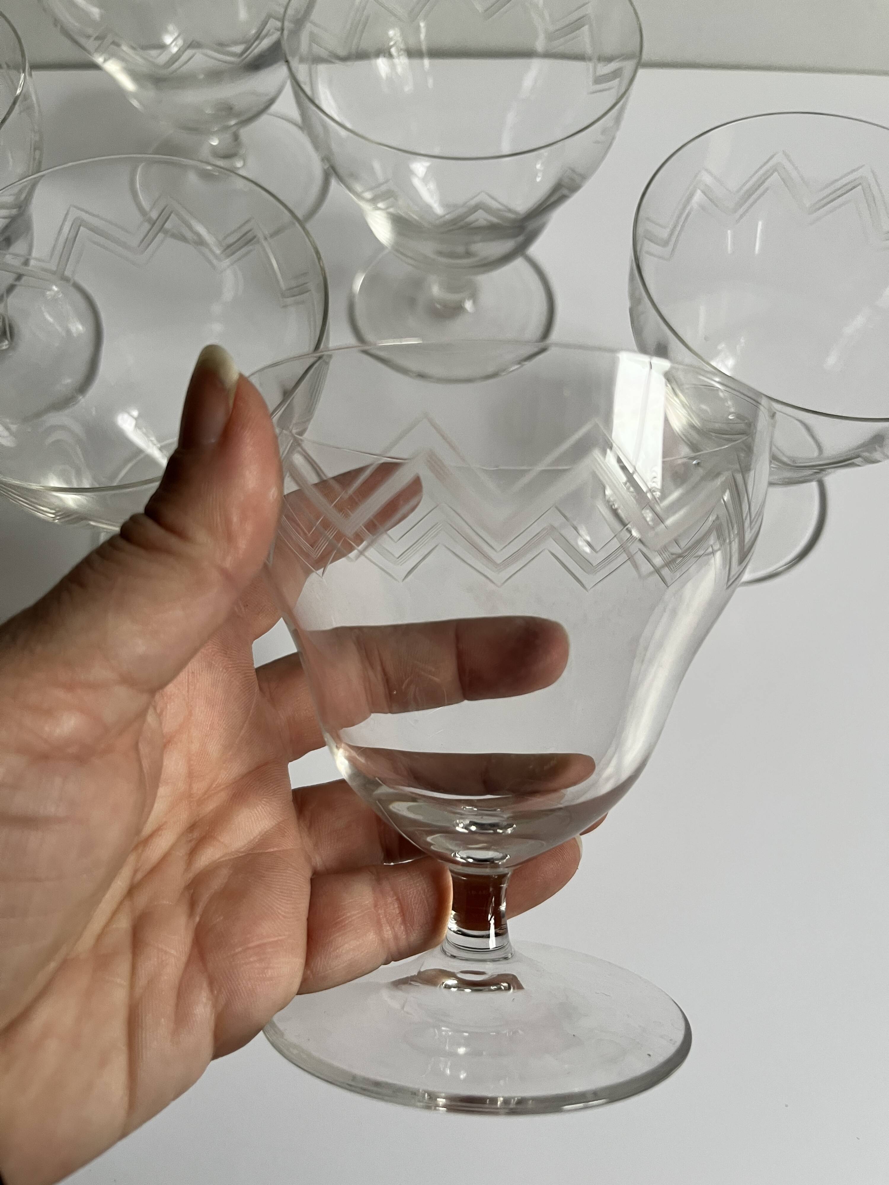 Art Deco wine glasses