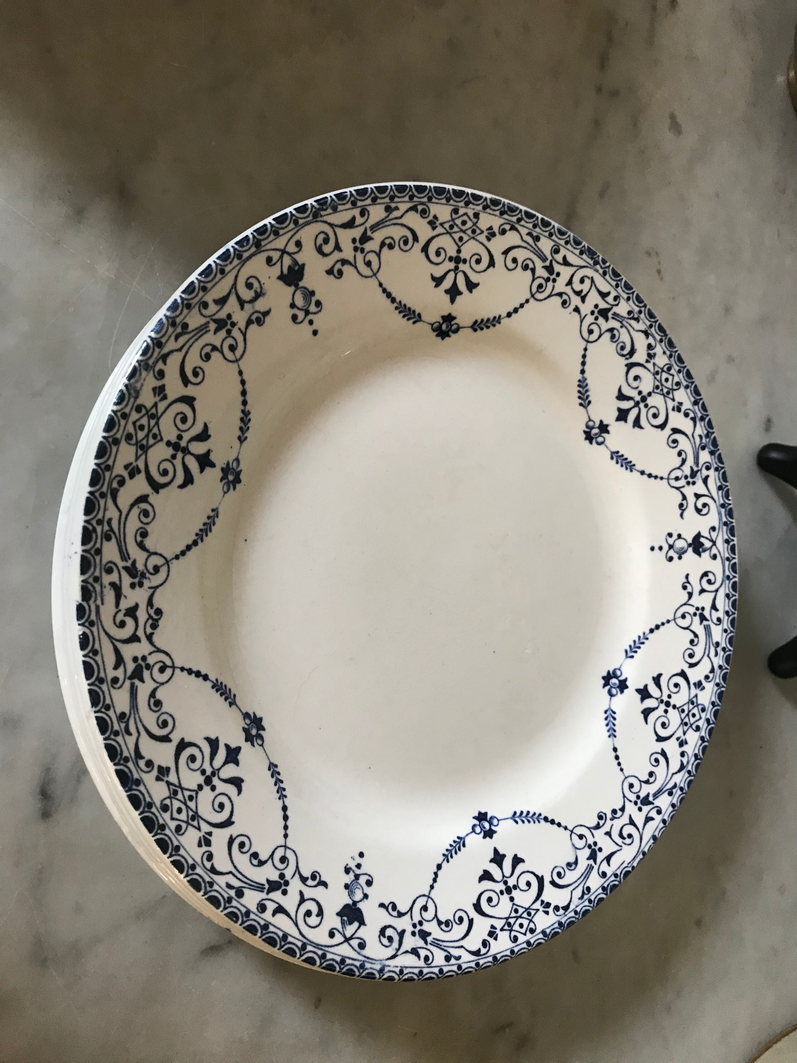 Lot of 5 plates dessert Terre de fer