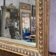 Antique fireplace mirror - wood and gilded stucco - 145 x 86