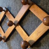 Scandinavian coat rack in solid pine