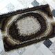Abstract brown Scandinavian modern rug by Ege Rya, Denmark 1960s