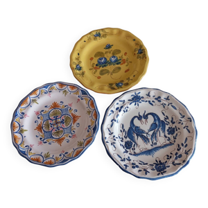 Lot de 3 assiettes vieux