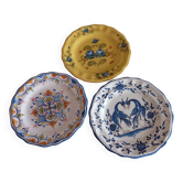 Set of 3 Vieux Moustiers plates