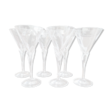 Lot de 6 verres à vin blanc vintage en cristal Light & Music modèle Florian par Luigi Bormioli