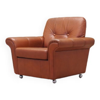 Leather armchair, Danish design, 60's, production: Denmark