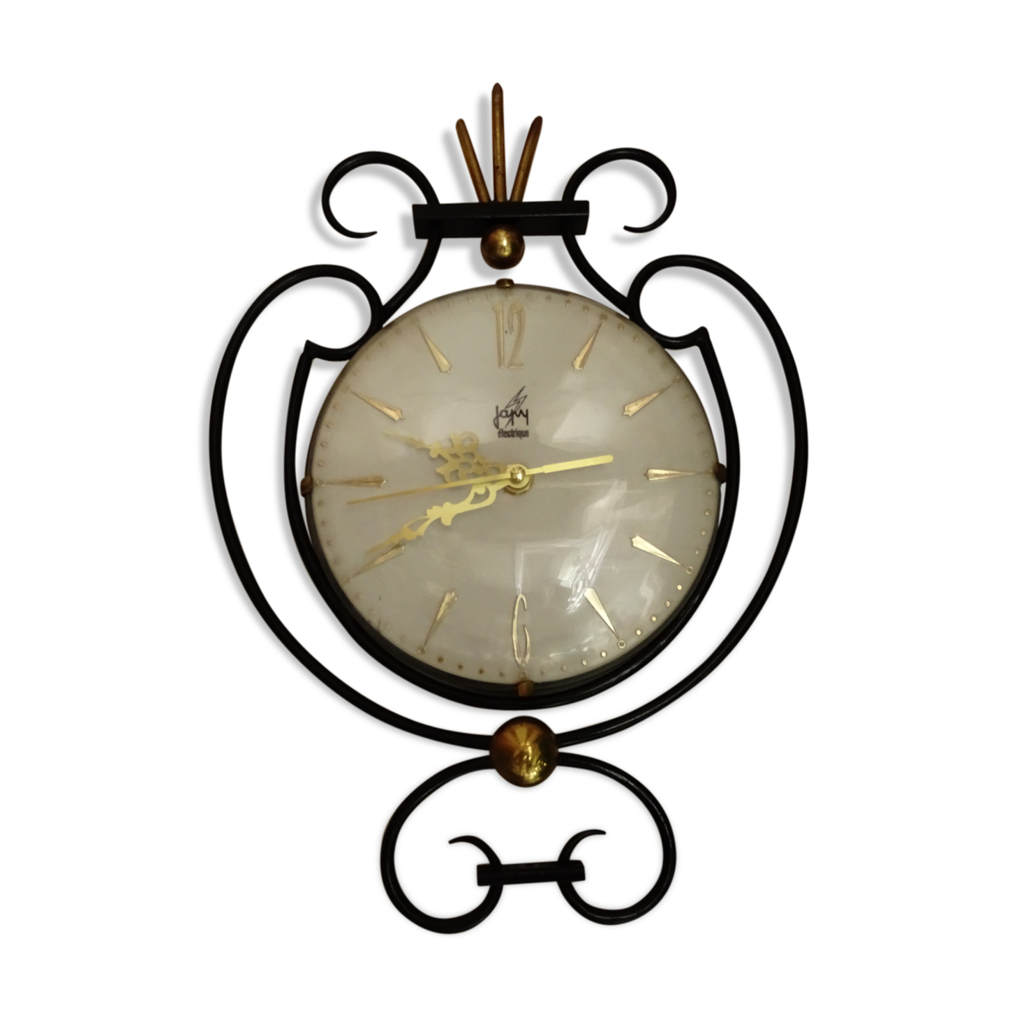 Japy vintage wrought iron clock pendule vintage top
