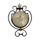 Pendule horloge Japy vintage fer forgé top vintage