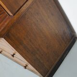 Large Antique Art Deco German Oak Chocolate Shop Cabinet, 1920s