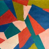 Composition geometric abstraction collage XXth