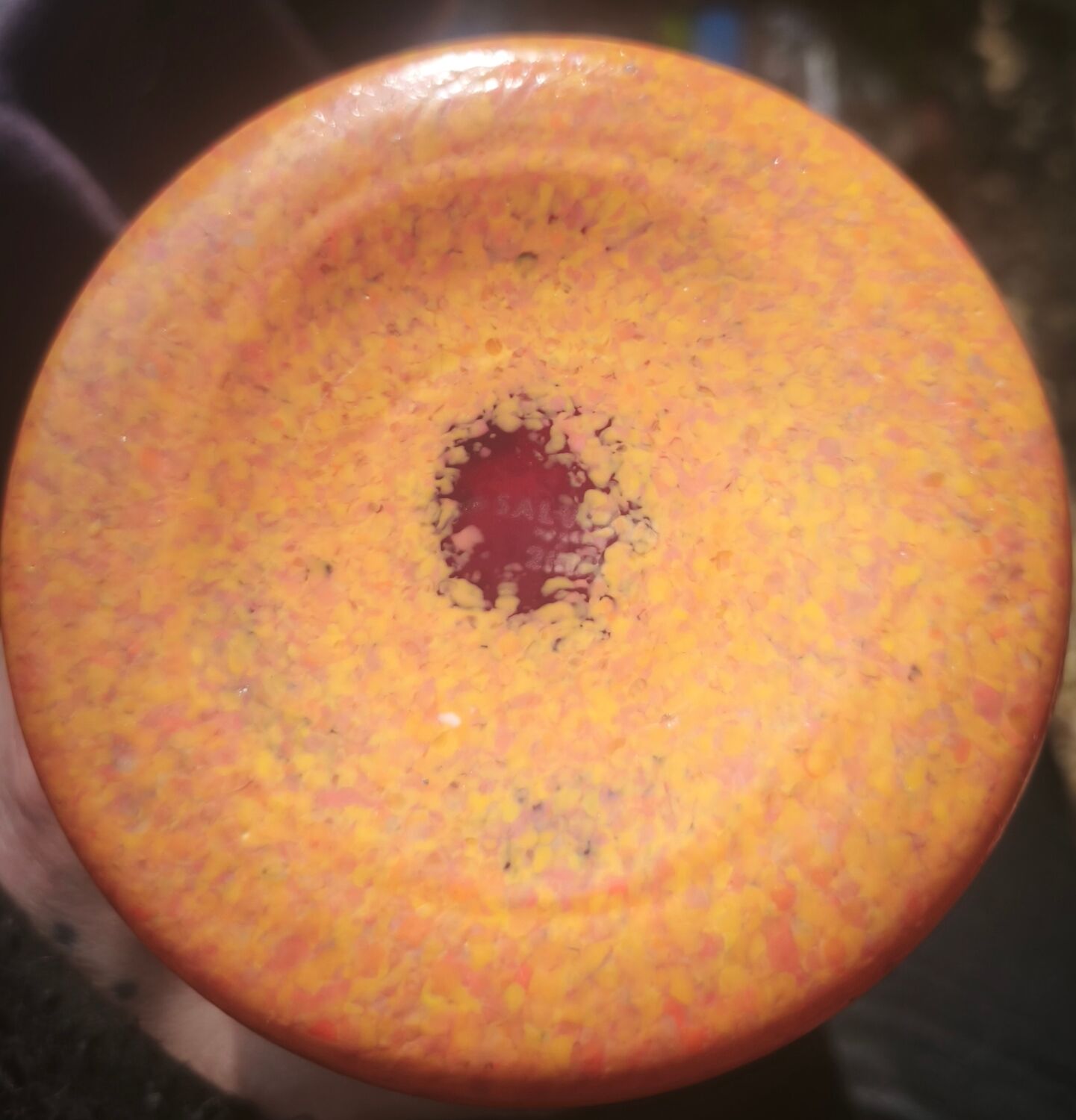 Vase bouteille tigrati de Salviati murano