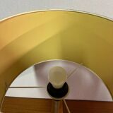 Lampe à poser pied bois avec abat jour