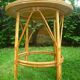 Table basse en rotin vintage 70s