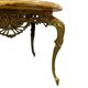 Table basse ronde vintage en laiton doré