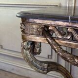 Transitional console in carved and gilded wood, France, 18th century