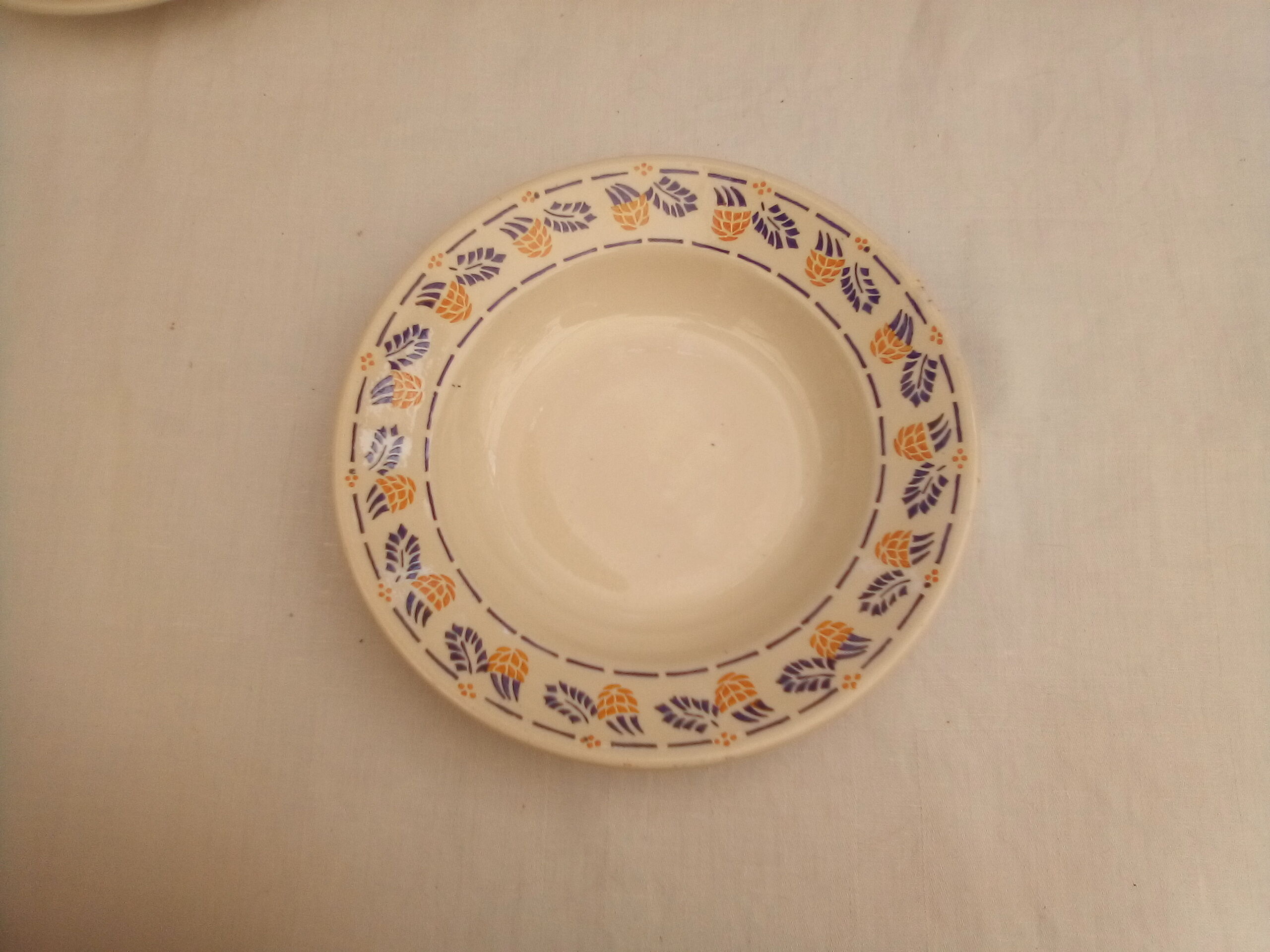 6 hollow plates Edith / New faience factory