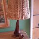 Brutalist lamp, olive wood