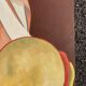 Peinture à l'huile sur panneau, nature morte au masque