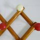 Wall coat rack, accordion, 8 hooks, 50s-60s