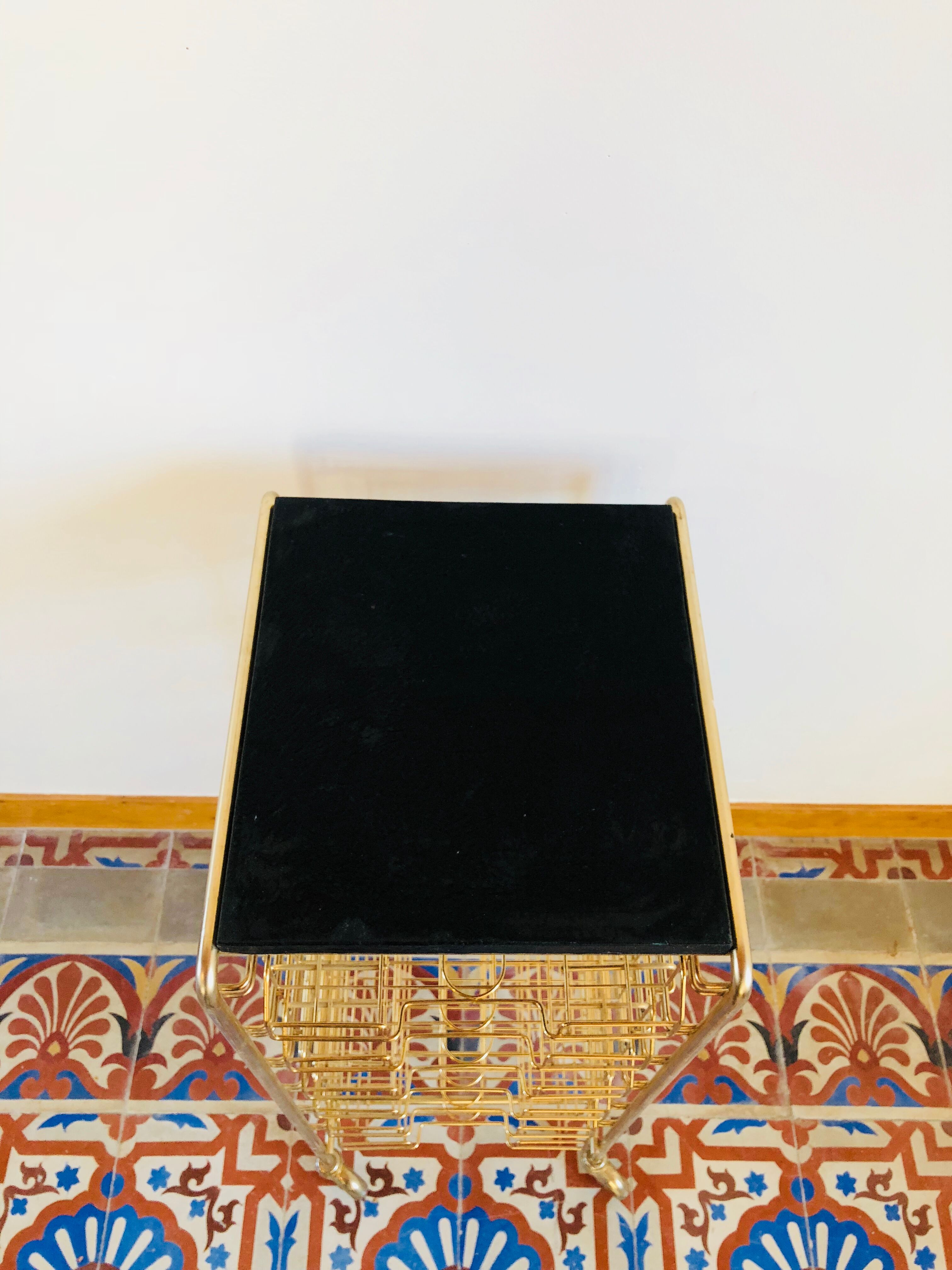 1950 Golden brass paper serving