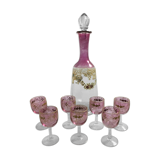 Old liquor service with enamelled decoration