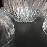 Service 3 salad bowls and Duralex cups