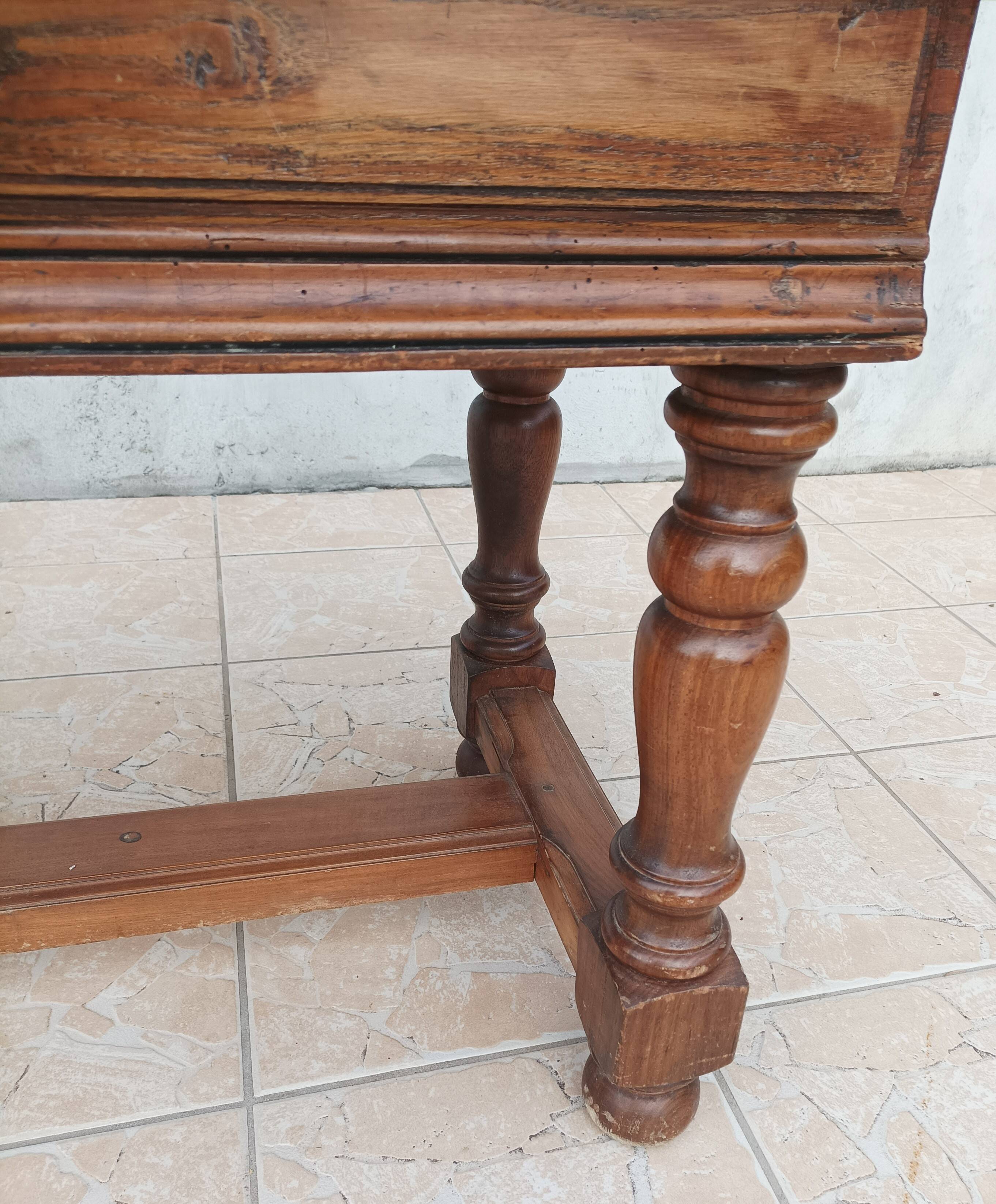 20th century walnut farmhouse table