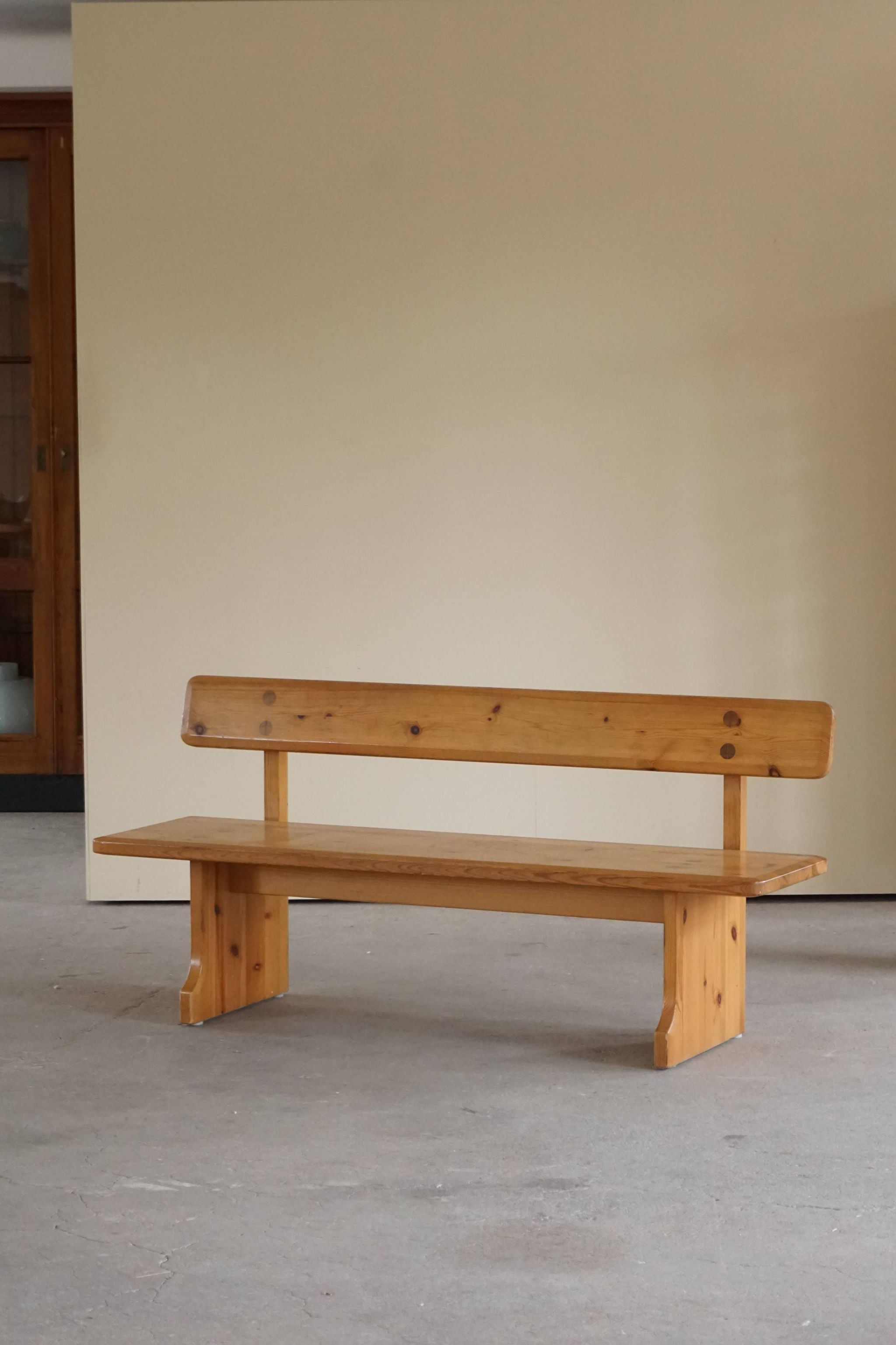Mid century Swedish pine bench, made by Carl Malmsten for Karl Andersson & Söner, 1960s