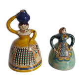 Paire de cloches en céramique
