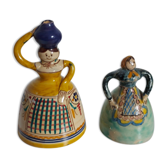 Paire de cloches en céramique