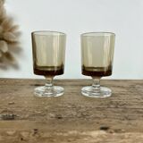 6 smoked liqueur glasses luminarc france