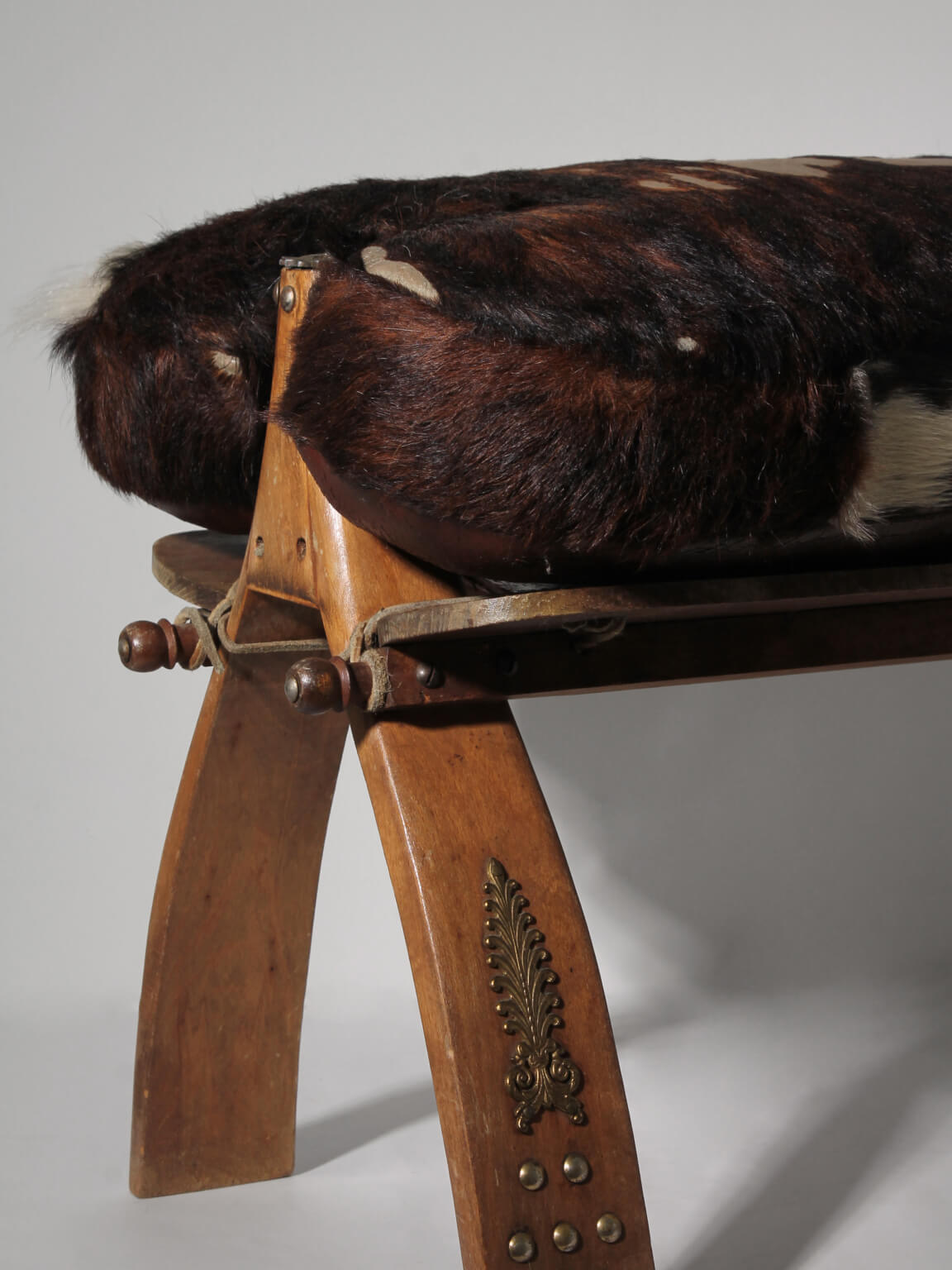 Cowhide Camel Saddle Stool
