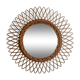 Vintage rattan sun mirror