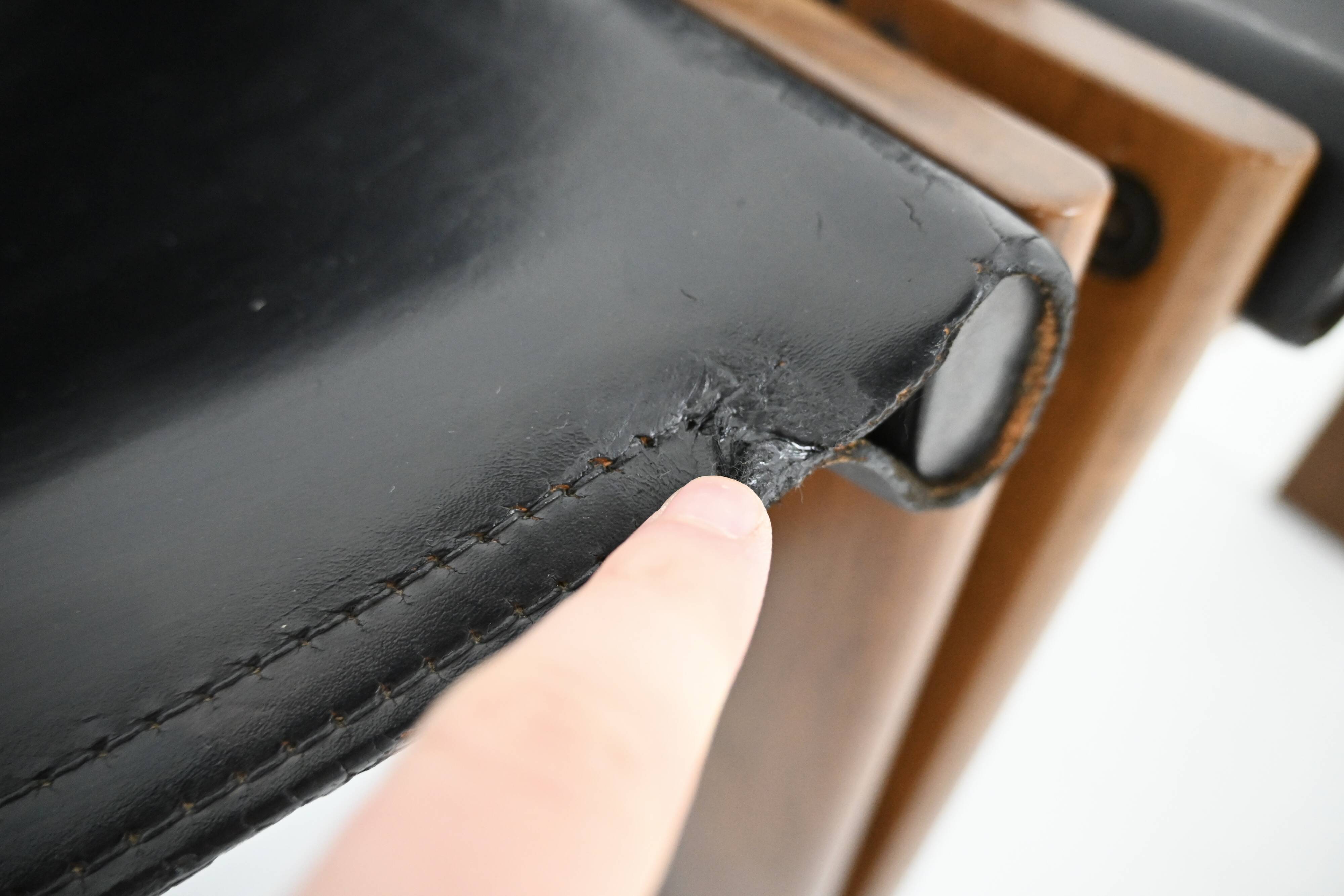 Set of 6 Monk Dining Chairs by Afra & Tobia Scarpa for Molten