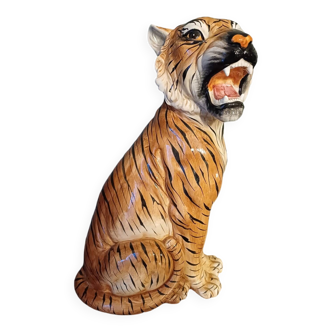 Large Ceramic Tiger Sculpture