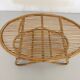Oval Wicker Coffee Table with Lower Shelf