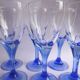 Verres à eau tulipe bleus