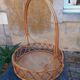 60s rattan hanging planter