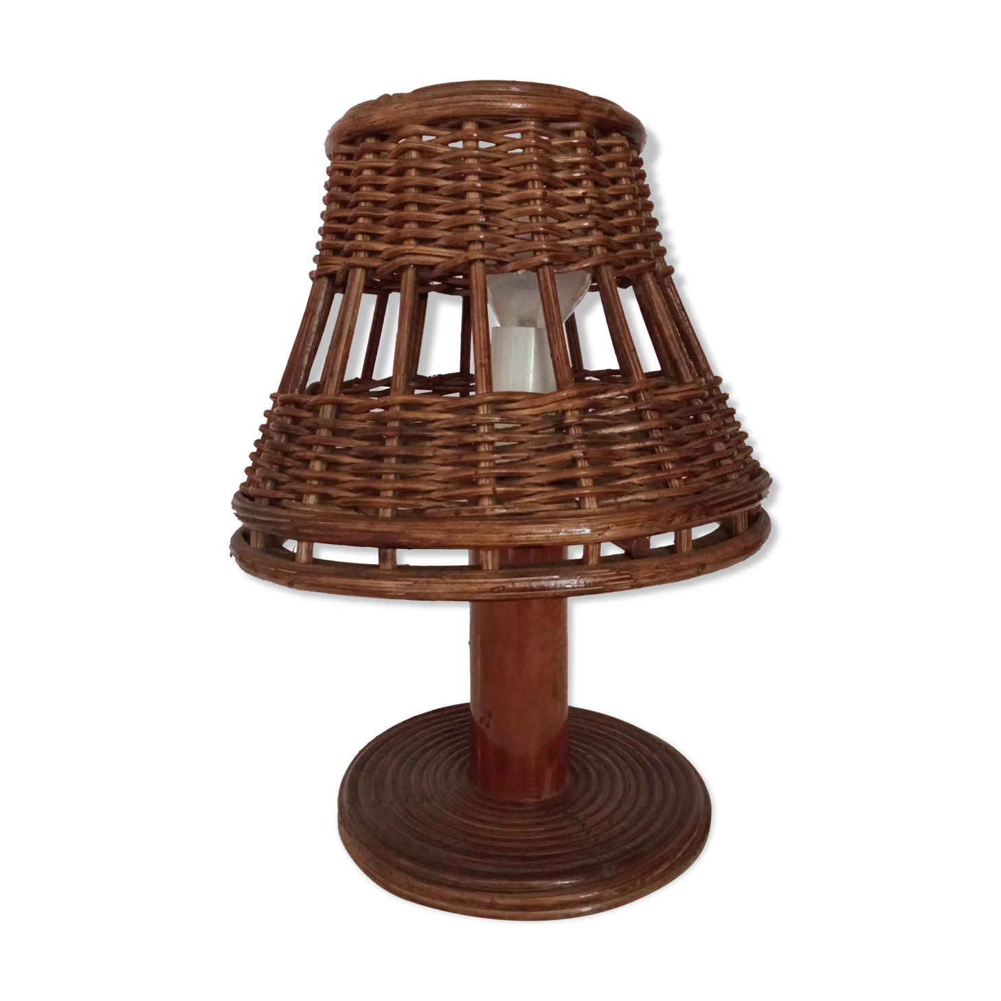Vintage rattan lamp