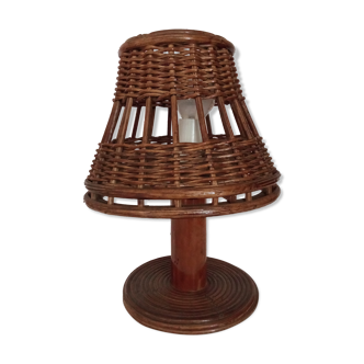 Vintage rattan lamp