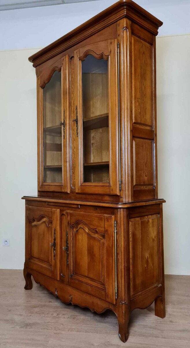 Vintage Rustic Bookcase In Solid Wood 20th Century