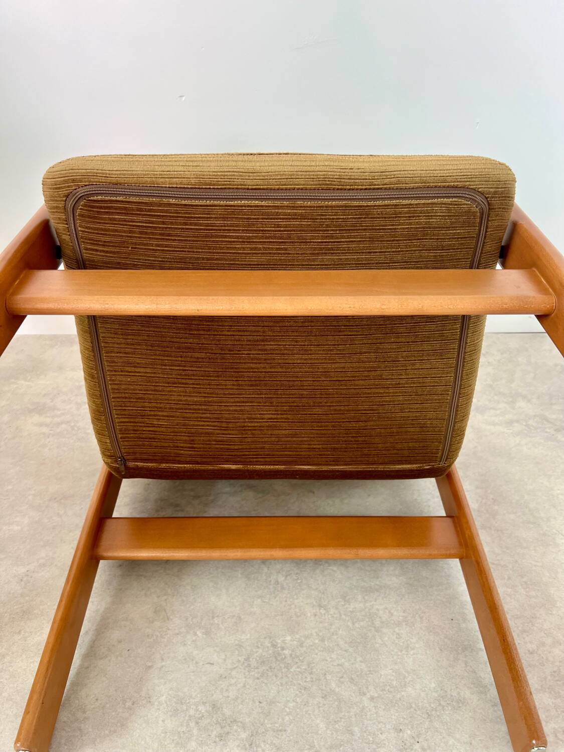 Set of 2 bridge armchairs from the 70s design Bruno Rey vintage solid beech