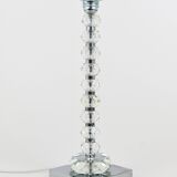 Two Bakalowits table lamps with huge faceted diamond crystals, Austria, 1970s.