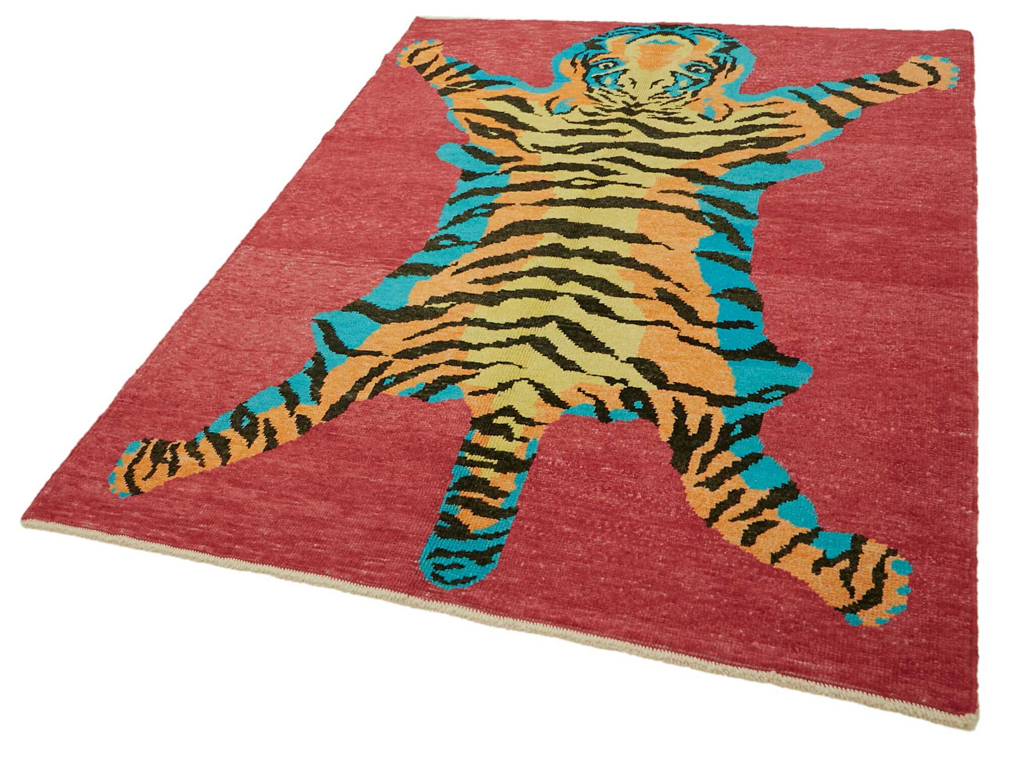 Tapis tigre turc en laine noué à la main 167 cm x 223 cm