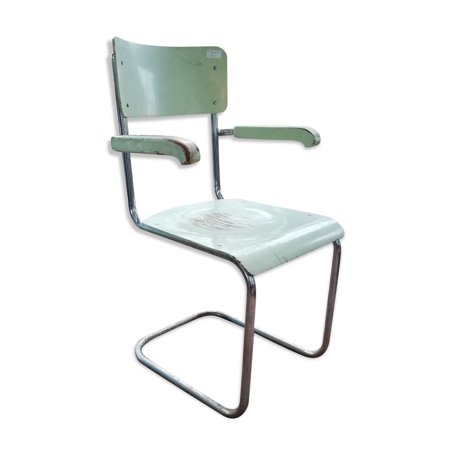 Czech armchair wood and chrome, Mart Stam, Konova 1940